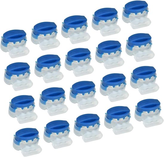 Kabelverbinder voor robotmaaiers, 20x verbinders voor begrenzingskabel, reparatieset voor kabels van grasrobots, kabelklemmen