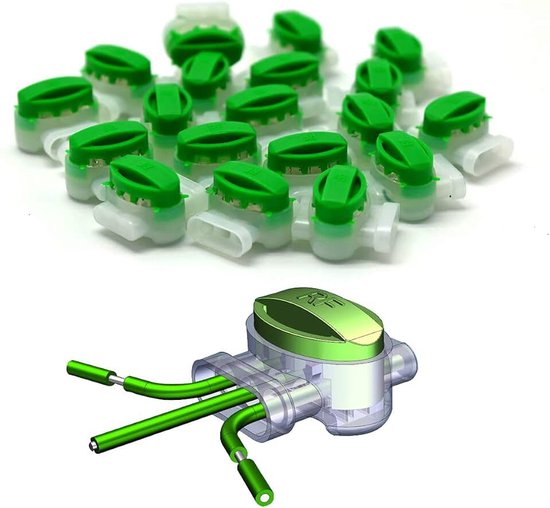Kabelverbinders, vetvulling, aansluitklemmen, begrenzingskabel, robotmaaier, compatibel met Gardena/Bosch/Husqvarna/WorX/Honda/RobomoW/iMow, 20 stuks