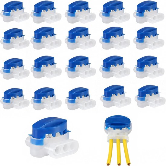 Kabelverbinders voor robotmaaier, 20 stuks, waterdichte kabelverbinders, robotmaaier, aansluitklemmen voor tuin en outdoor