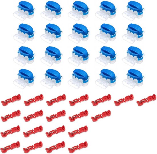 Kabelverbinders voor robotmaaier, kabelaansluiting voor robotmaaier, waterdichte gel, T1 314 aansluitingen voor het uitbreiden of repareren van elektrische draad, laagspanning, snelle installatie, 40