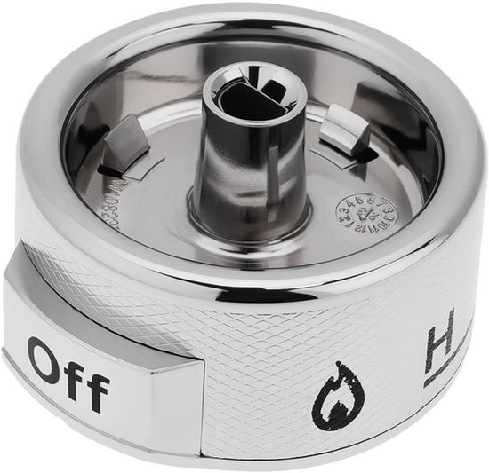 Kachelbrander Vervangingsknop - Compatibel met Whirlpool/KitchenAid - MPN W11030413 - Schacht Grootte 0.18inx0.23in - Lengte 1.78inx1.18in - Vervangt meerdere modellen - Knop