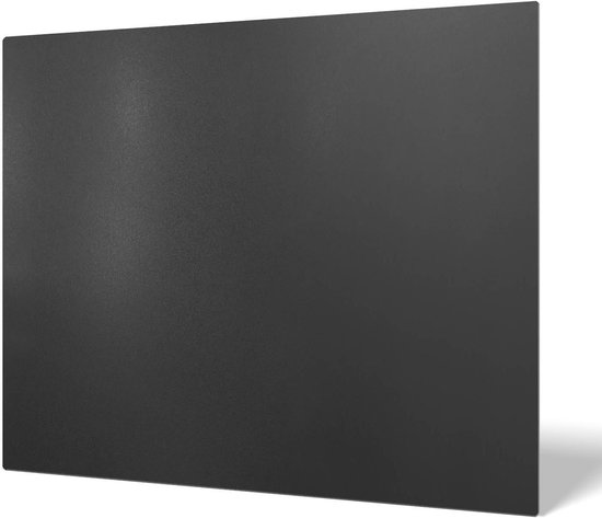 Kachelplaat Open Haard - Vloerbescherming Haard - Bescherming Vloer - Gepoedercoat Staal - 100x80 cm - Zwart