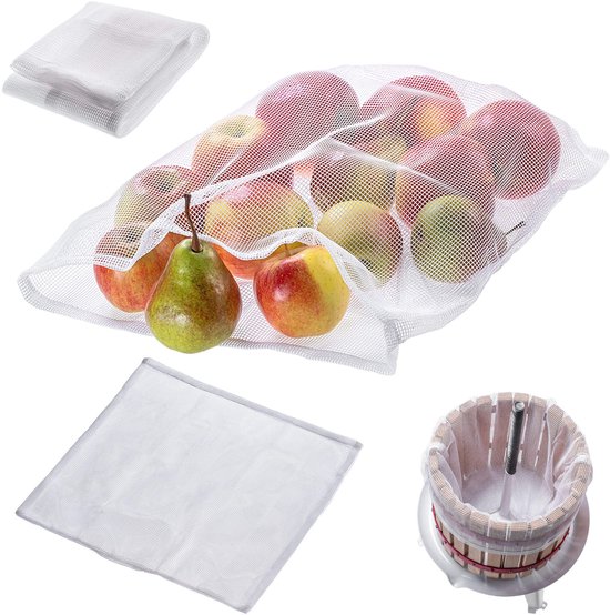 KADAX Persdoek voor fruitpersen, perfecte zuivering en filtratie voor het winnen van zuivere sappen en wijnen, fijnfilter voor wijnpersen voor optimale sapwinning (12 liter)