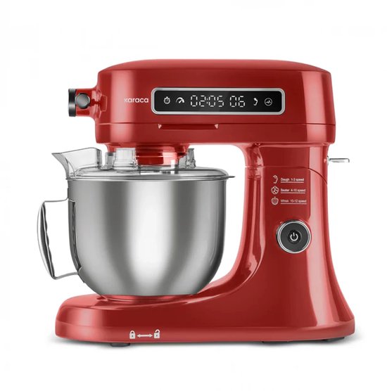 Karaca Standmixer 1600W - 5 Liter RVS Mengkom - 12 Snelheden - Timerfunctie - Ultra Stil - Gietijzeren Behuizing van Karaca