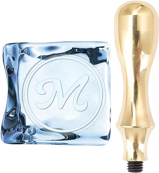 KARZO - IJsstempel M - Afneembare Messing Kop - Metalen Handvat - 1,2 Inch voor IJsblokjes van KARZO
