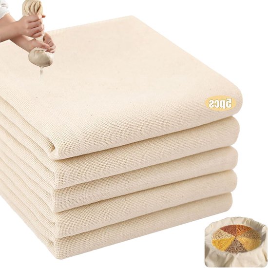 Katoenen kaasdoeken voor het persen van kaas, yoghurt en andere zuivelproducten