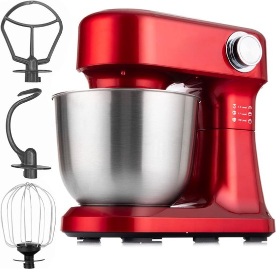 Kavo Deegmachine - Mixer met Kneedhaak - Kneedmachine - Rood - 23cm x 34cm x 36cm