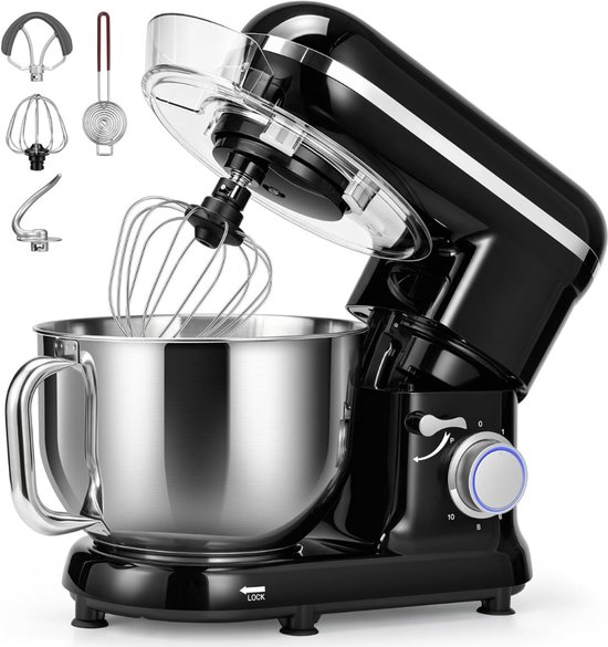 Kavo Deegmachine - Mixer met Kneedhaak - Kneedmachine - Zwart - 39cm x 22cm x 48cm