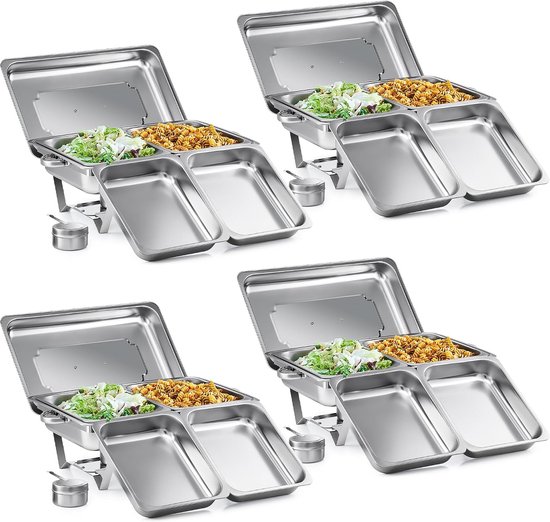Kavo Warmhoud Bakken - Elektrische Voedselwarmer - Voedselwarmer voor Buffet & Catering - Zilver - 64cm × 36cm × 30cm