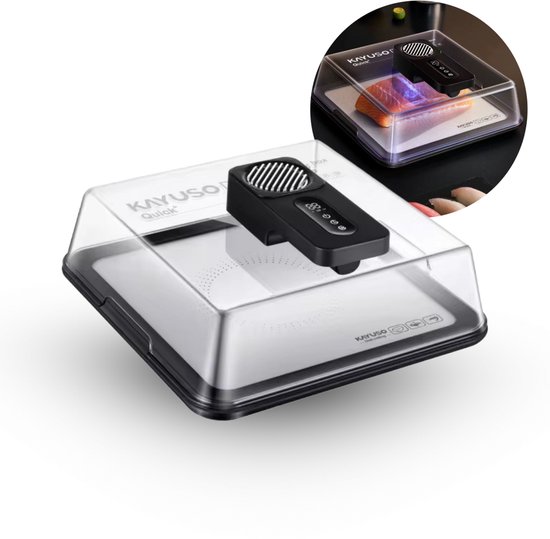 Kayuso® - Ontdooiplaat en doos - UV-Technologie, Rapid Airflow & Dual-Action Systeem - Elektrisch Ontdooiplateau - Timer 10-40 min - USB Oplaadbaar - Snel Ontdooien van Vlees & Vis - Snel eten ontdooien - 4,2L - Vriezer