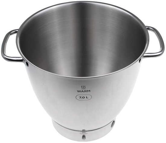 Kenwood Easywarm roestvrijstalen mengkom met handgrepen, 7 liter KAB71.002SS