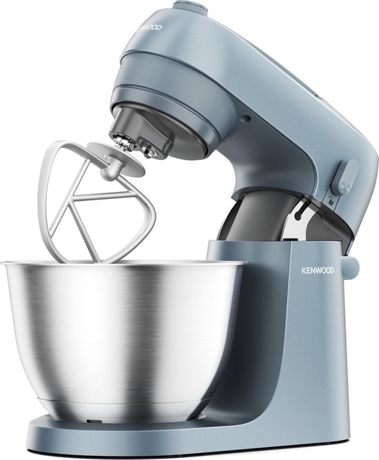 Kenwood GO keukenmachine KZM35.000GY - Blauw - 4L mengkom - Handvat voor gemakkelijk verplaatsen - Compacte keukenrobot - Opbergen in keukenkast of lade - [onderdeel GO collectie] van Kenwood