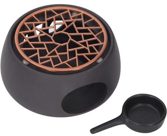 Keramische Theepot Warmer - Thee Accessoire - Dranken Warm Houden - Niet-elektrisch Ontwerp - 126 cm Breed - Zwart