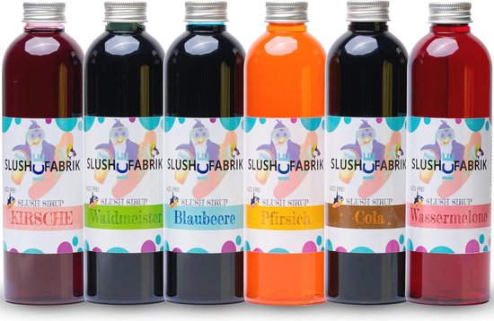 Kersensiroop Partyset voor Slush, Drankjes - Maak je Eigen Slushy-IJs | Slush Machine Concentraat 1:5