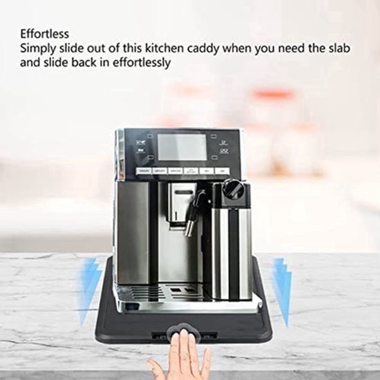 Keuken Glijdend Blad, Koffiezetapparaat Glijdende Mes Vierkante Rek Basis Koffiezetapparaat Beweegbare Bord Voor Stand Mixer Airfryer Broodrooster Blender, 16.1 X 11.8 Inch van Merkloos