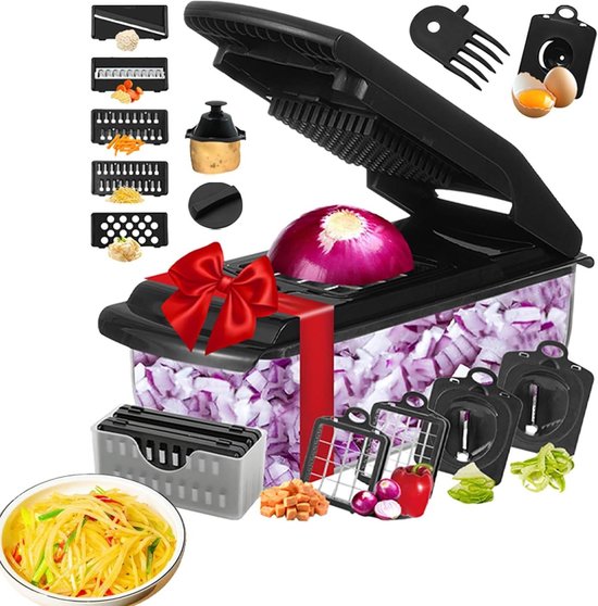 Keuken Hakker - Groente Snijder - Maaltijd Voorbereiding - 18-in-1 Functies - 334 cm Lengte - Zwart