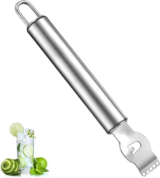 Keuken Rasp - Citrus Schraper - Citrus Zesten - Roestvrij Staal - 215 cm - Zilver