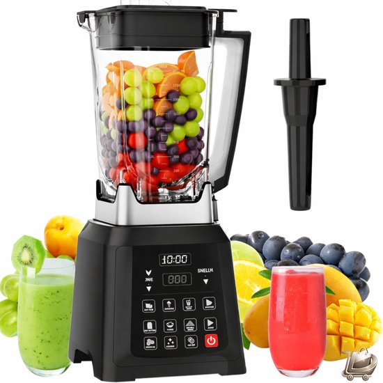 Keuken Tafel Mixer - 2L Grote Capaciteit - 7 Functies voor Voedsel Bereiding - Zelfreinigende Functie - Zonder Verwarming - Huishoudapparaat - Keukenaccessoire van Merkloos