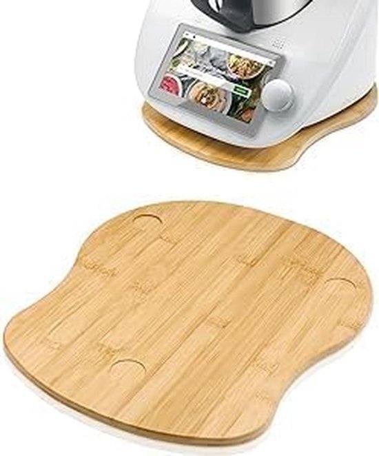 Keukencontainer en glijplank voor Thermomix | Houten accessoires voor keukenmachines van Merkloos