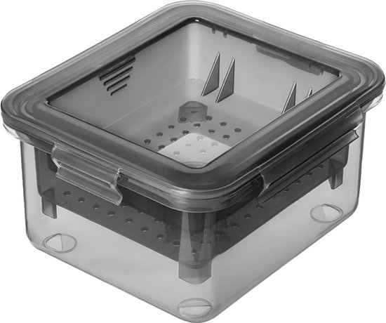 Keukengadget: sapcentrifuge - huishoudelijke tofu-pers, geschikt voor opvangbak geschikt voor tofu-blokken - transparant grijs van Merkloos