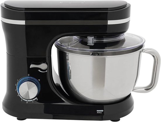 Keukenmachine 3-in-1 - Mixer Standmixer - Bakken en Koken - Krachtige Koperen Motor - 4.5 Liter - Zwart