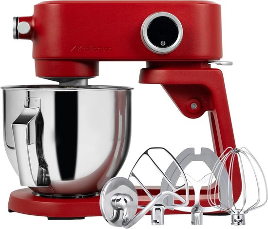 Keukenmachine 5 liter met metalen behuizing, 8 snelheden, timer en accessoires
