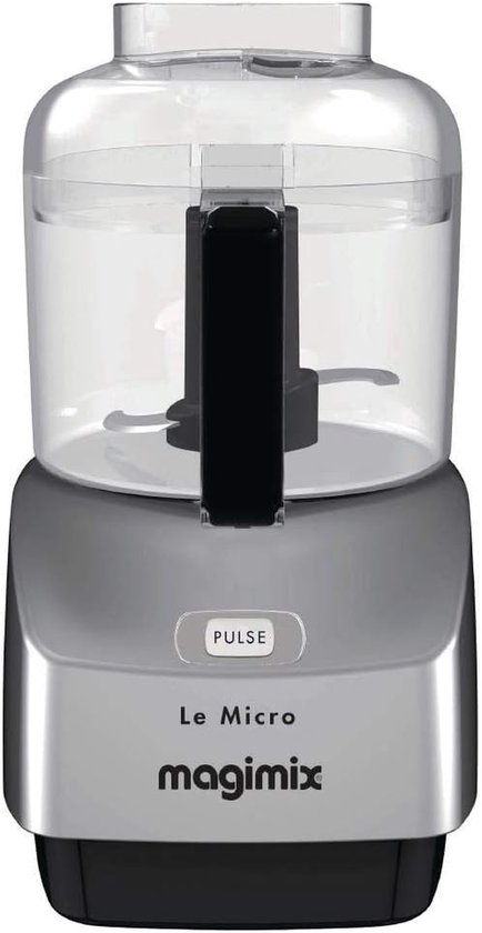 Keukenmachine Accessoire - Mini Food Processor - Snel Ingrediënten Maken - Compacte Krachtige Motor - 290 Watt - Chroom