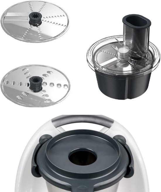 Keukenmachine Accessoire - Snijschijf Raspen - Groenten Snijden - Specifiek Ontwerp - 25cm Breed - Wit van Merkloos