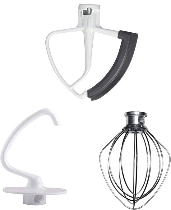 Keukenmachine Accessoires - Mixer Onderdelen - Bakken en Koken - Antiaanbaklaag - 4.3 en 4.8 Liter - Wit