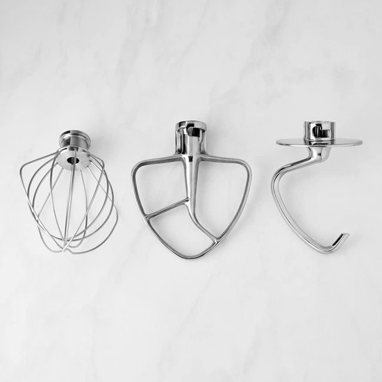 Keukenmachine Accessoires - Mixer Onderdelen - Bakken en Mixen - Vaatwasserbestendig - 4.8L Compatibel - Zilver van Merkloos