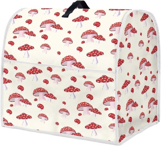 Keukenmachine Cover - Beschermhoes Mixer - Keuken Organisatie - Met Handige Zakken - 435x275x375 cm - Paddenstoel
