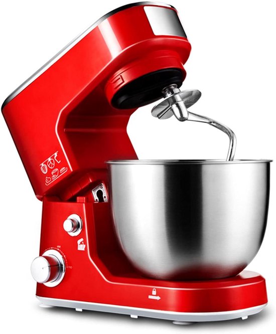 Keukenmachine - Deegmixer Garde - Bakken en Koken - 1000W Krachtige Motor - 5L Komcapaciteit - Rood