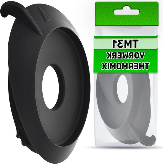 Keukenmachine Deksel - Mengkom Deksel - Veilig Koken - Gat voor Toevoegen - 205 mm breed - Zwart