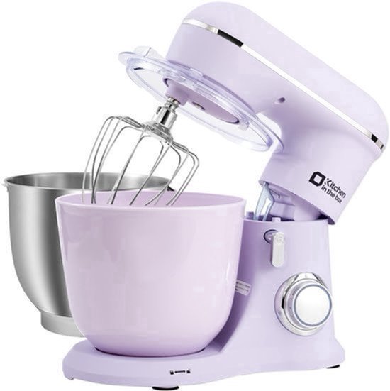 Keukenmachine Elektrisch - 1300 W Vermogen - 4,5 Liter Mengkom - 10 Snelheden - Lila - Staande Mixer