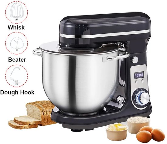 Keukenmachine - Foodmixer Met 1200W Krachtige Motor - Keukenmachine Bosch Met 6L RVS Kom van Merkloos