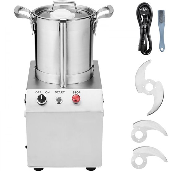 Keukenmachine Foodprocessor - Groentehakker - 4 L Capaciteit - RVS Voedselveilig - 2 Extra S-messen - Multifunctioneel Voor Groente Fruit Noten Granen