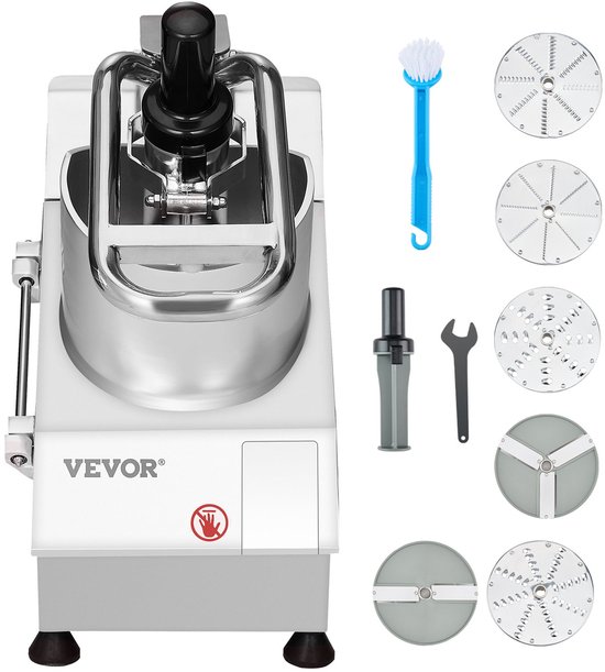 Keukenmachine – Foodprocessor – Keukenrobot – Keukenmixer – Hakmolen – 750W Motor – 6 Roestvrijstalen Messen van Merkloos