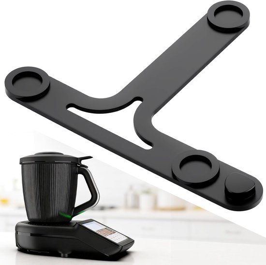 Keukenmachine Glijplaat - Accessoire Keukenapparaat - Moeiteloos Verplaatsen - Geïntegreerde Glijders - 29 x 24 cm - Zwart