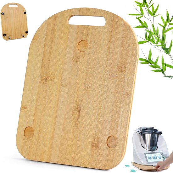 Keukenmachine Glijplank - Accessoires Bamboe - Apparaat Verplaatsen - Met Wielen - 36 x 28 cm - Natuurlijk Bamboe