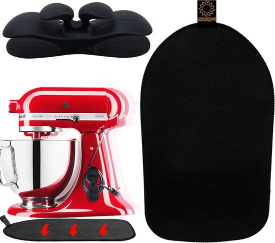 Keukenmachine Glijplank - Onderlegger Mat - Apparaat Verplaatsen - Perfecte Pasvorm - 4.5-5 Liter - Zwart van Merkloos