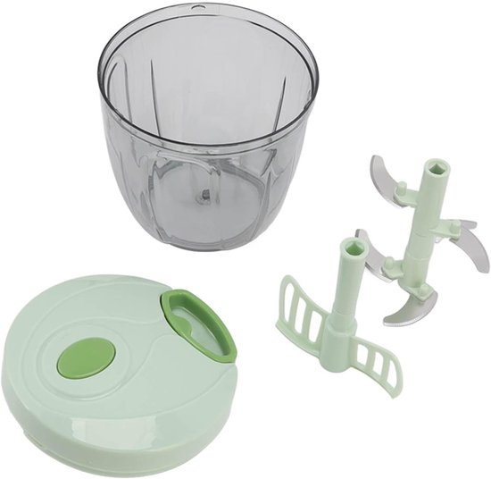 Keukenmachine Groente Chopper - Handmatige Voedselbereider - Snel Ingrediënten Snijden - Handmatige Werking - 900 ml Inhoud - Transparant