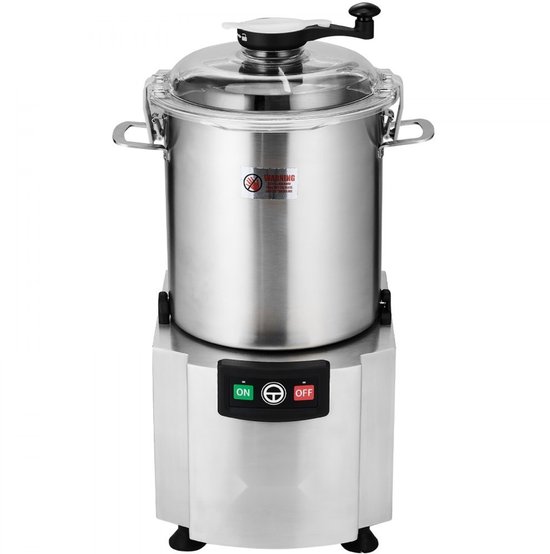 Keukenmachine - Groentehakker 18 L - Voedselveilig RVS - S‑vormig Mes - Met Schraper - Multifunctioneel Voor Groenten, Fruit, Granen, Noten van Merkloos