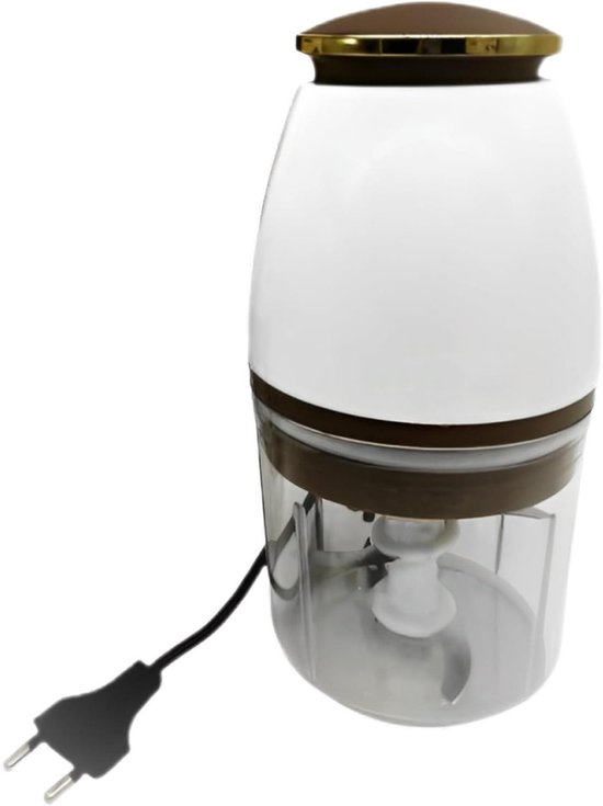 Keukenmachine - Groentehakselaar - Maaltijdvoorbereiding - Viersnijderssysteem - 700 ml capaciteit - Zwart van Merkloos