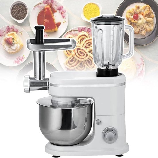 Keukenmachine - Keukenapparaat - Bakken en Koken - 3-in-1 Multifunctioneel - 6L Kom