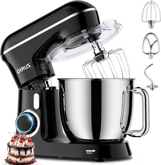 Keukenmachine - Kneedmachine Robot - Bakken en Koken - Stille Fermentatie - 5.5 Liter - Zwart