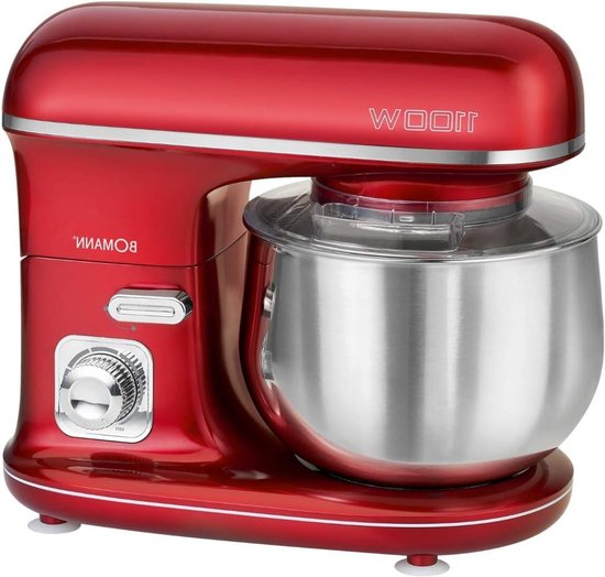 Keukenmachine - Kneedrobot mixer - Bakken en koken - Krachtige 1100W motor - 5 Liter kom - Rood