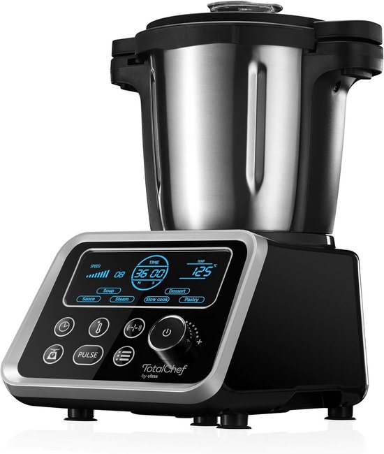 Keukenmachine Koken - All-in-one Keukenrobot - Complexe Gerechten Maken - Geïntegreerde Weegschaal - 3.5L Carafe - Zwart van Merkloos