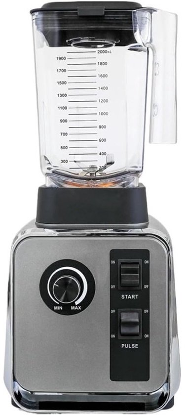 Keukenmachine - Krachtige blender - Snel mixen - 1500 watt vermogen - Inhoud van 2 liter - Zwart
