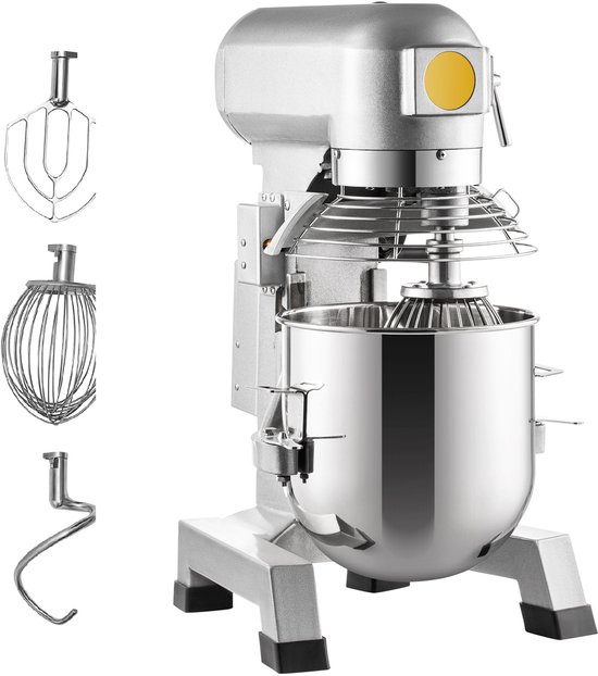 Keukenmachine met 15qt Rvs Kom, 850w Elektrische Kneedmachine met 3 Snelheden 113/184/341RPM, Inclusief Deeghaak en Klopklopper, Geschikt voor Bakkerijen en Pizzeria's van Merkloos