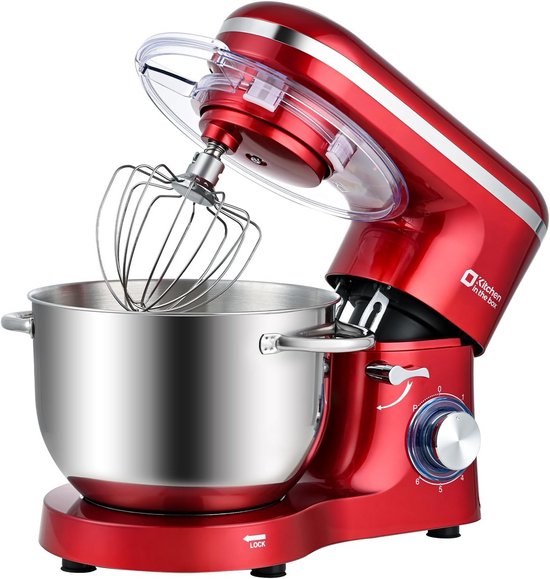 Keukenmachine met 6,2 L Capaciteit en 1400W Vermogen - Staande Mixer met Planetaire Mengtechniek